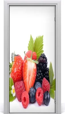Produktbild von Tulup Türaufkleber 95x205 cm Dekorative Aufkleber Selbstklebend Wasserdichte Tapete Abnehmbar Schlafzimmer Wohnzimmer Wohnkultur - Beeren