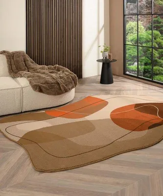 Zdjęcie produktu dla Unyqoos® Ease Stone Terra – dywan do salonu, naturalny wygląd, 200x300 cm, kolor terra, 100% polipropylen, wysokość włosa 7 mm, gramatura 1250 g/m²