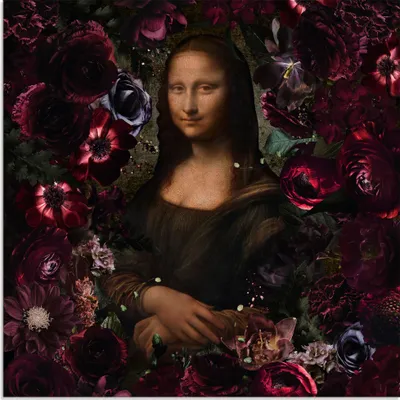 Produktbild von ARTland Glasbild Mona Lisa - Da Vinci Adaption Größe: 50x50 cm