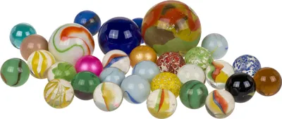 Produktbild von Bunte Murmeln aus Glas in verschiedenen Größen