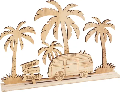 Produktbild von VBS Holz-Steckmotiv "Campingurlaub", 3-tlg.