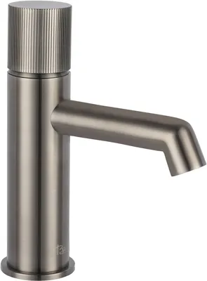 Produktbild von Ben Engraved Line Waschtischarmatur Gebürstetes Schwarz - Wasserhahn Bad