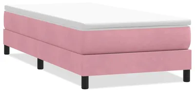 Zdjęcie produktu dla Łóżko Box Spring Bez Materaca Różowe 80X210 Cm Aksamit Lumarko!
