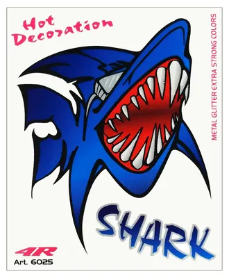 Produktbild von Aufkleber Stickers Shark 10 x 12 cm