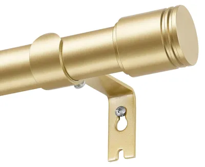 Produktbild von Solidchoice – Vorhangstange für Vorhänge mit Ösen, 80 bis 218 cm – Goldfarbenes Metall