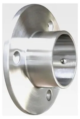 Produktbild von Wandflansch mit Madenschraube für Rohr Ø 33,7 mm aus Edelstahl V2A