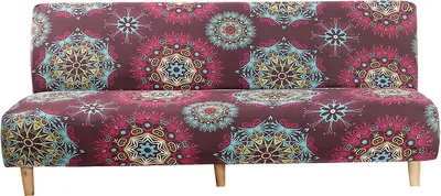 Produktbild von Futon Schonbezug Armlose Sofabezug Stretch Schlafsofa Schonbezug Protector Elastic (1, Kaleidoskop)