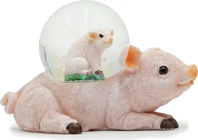 Produktbild von Glitzerkugel Schwein, 10 cm,  Schneekugel Tiere Tier Schneekugeln Ferkel