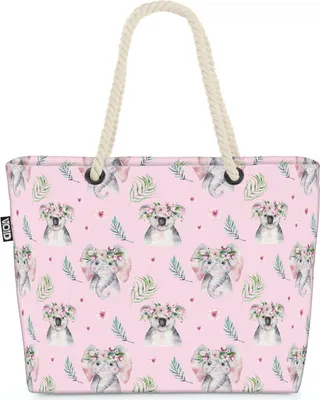 Produktbild von VOID Hawaii Koala Elefant Strandtasche Shopper 58x38x16cm 23L XXL Einkaufstasche Tasche Reisetasche Beach Bag