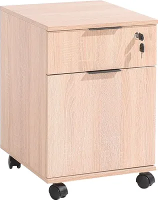 Obrázek produktu pro Uzamykatelný kontejner na kolečkách CORNO se zámkem, dub sonoma
