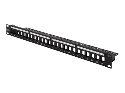 Immagine prodotto di DIGITUS Patchpanel 1HE 24-Port Rackmount Modular geschirmt