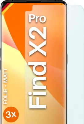 Produktbild von moex® 3x Schutzfolie kompatibel mit Oppo Find X2 Pro - Displayschutzfolie Anti Reflex Folie, Matt