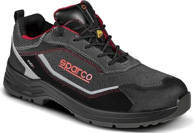 A single Sparco Indy Detroit ESD S1PS SR safety shoe is shown against a white background.