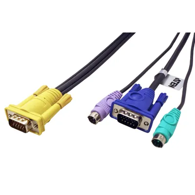 Obrázek produktu pro ATEN 2L5203P, 3 m, PS/2, PS/2, VGA, Černá, HDB-15 + 2 x PS/2