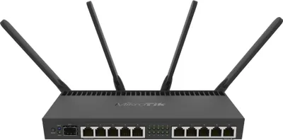 Immagine prodotto di MikroTik RouterBOARDRB RB4011iGS+5HacQ2HnD-IN, quad-core 1.4GHz CPU,1GB RAM,10xLAN,1x SFP+, Wi-Fi 2.4+5GHz (2033Mbps),L5