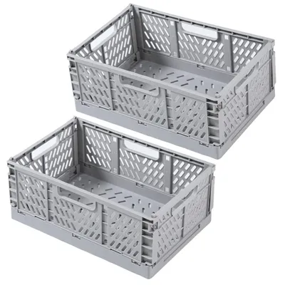 Produktbild von Elzusha – Set aus 2 zusammenklappbaren Aufbewahrungsboxen mit Tragegriffen