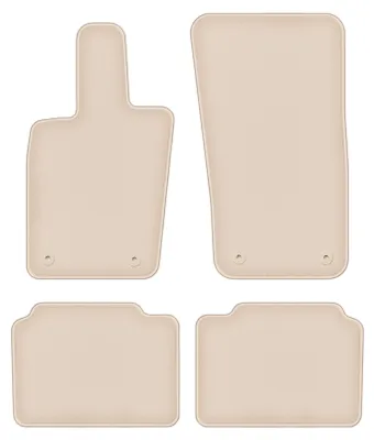 Produktbild von DURBAN Beige Velours-Fußmatten-Set für Porsche Panamera II Coupé (2017-)