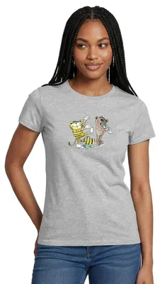 Produktbild von Spreadshirt Janosch Tiger und Freunde Machen Musik Frauen T-Shirt, M, Grau meliert