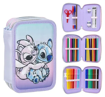 Immagine prodotto di CERDÀ Disney Stitch - potrójna kosmetyczka szkolna z oficjalną licencją