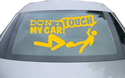 Produktbild von Indigos UG - Aufkleber Heckscheibe & Motorklappe DE2231 - gold - 600x342 mm - Dont touch my Car - Auto Scheiben Fenster Heckklappe Tuning Racing JDM - Die cut
