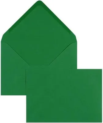 Produktbild von Briefumschläge 133x184mm 100g/qm gummiert VE=100 Stück dunkelgrün