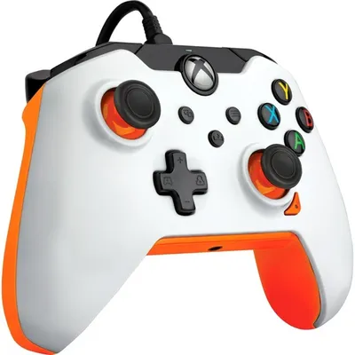 Immagine prodotto di Controller a filo - Bianco atomico (bianco/arancio, per Xbox Serie X|S, Xbox One, PC) - PDP 049-012-WO - (Hardware / Controller + Accessori XBOX Serie X)