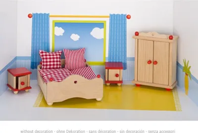 Zdjęcie produktu dla Goki Furniture for flexible puppets, bedroom, Sypialnia dla lalek, 3 lat(a), 500 g