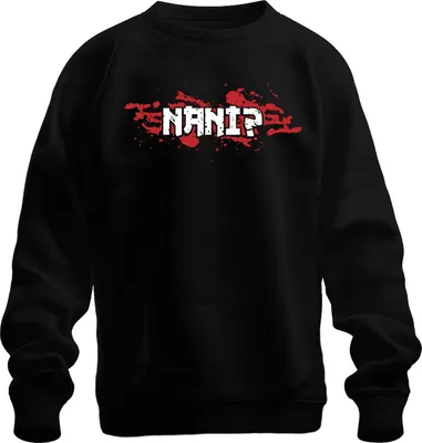 Produktbild von NANI? Anime Manga Ästhetik Otaku Japan Meme Gaming Japanisch Uni Sweatshirt Pullover, Schwarz, XXL