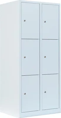 Produktbild von Schließfachschrank Wertfachschrank Fächerschrank Spind 6 Fächer Weiß  523327