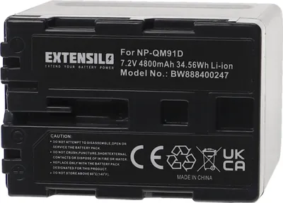 Produktbild von EXTENSILO Akku kompatibel mit Sony DCR-DVD101E, DCR-DVD100, DCR-DVD200E, DCR-DVD101, DCR-DVD200, DCR-DVD100E Kamera (4800 mAh, 7,2 V, Li-Ion)