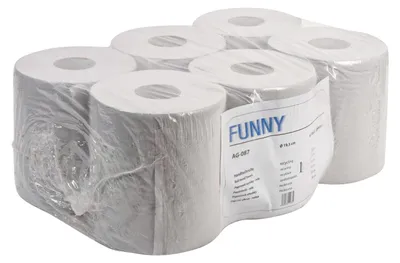 Produktbild von 6 Rollen Papierhandtuchrolle MIDI 20cm für Innen und Außenabwicklung 1 lagig