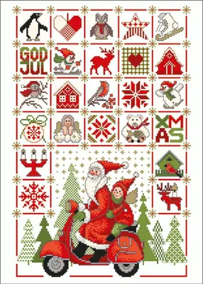Productafbeelding van Lindner's kruisstekenpatroon "Kersttijd", model 059