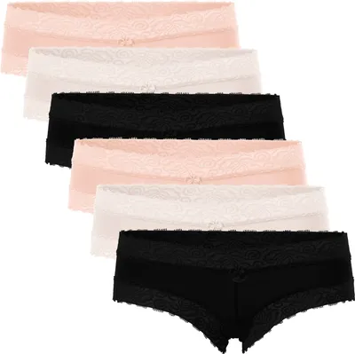 Produktbild von Celodoro Damen Hipster Panty mit Spitze (6er Pack) - Classic Mix L (44-46)