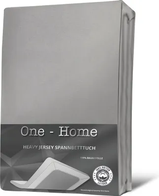 Produktbild von Jersey Spannbettlaken Spannbetttuch weiche Heavy Baumwolle mit Rundumgummizug, Farbe:Silber, Größe:90x200 cm - 100x200 cm