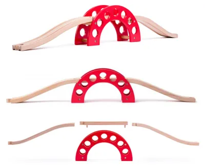 Produktbild von Woody Woody Brücke mit rotem Bogen 90828