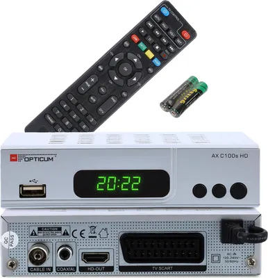 Produktbild von RED OPTICUM AX C100s Digitaler Kabel-Receiver HD - EPG - HDMI - USB - SCART - Coaxial Audio I Receiver für Kabelfernsehen I DVB-C