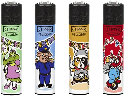 Produktbild von Clipper Feuerzeuge 4er Set Carnival Animals