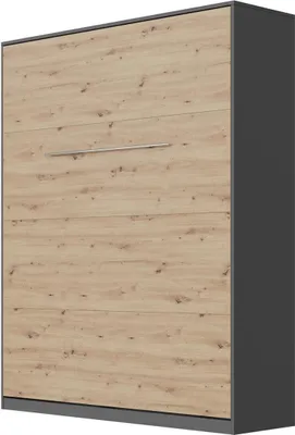 Produktbild von SMARTBett Schrankbett Standard Anthrazit/Wildeiche 160 Vertikal