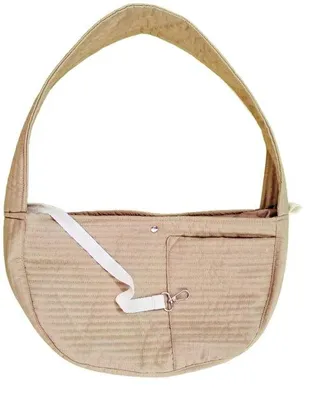 Image de Petit sac de transport pour animaux avec système mains libres, large bandoulière, vert olive, pour chiens et chats