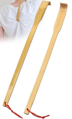 Produktbild von Bambus Rš¹ckenkratzer - 2 Stš¹ck - Massage Rš¹ckenkratzer aus Bambus