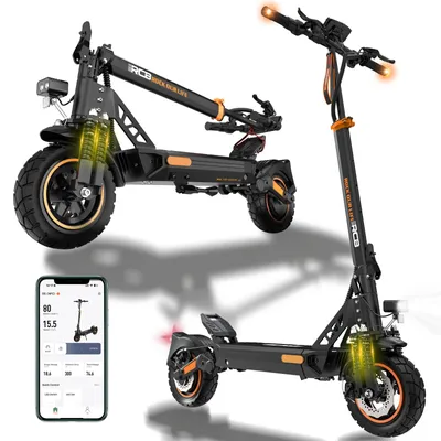 Produktbild von RCB D5 PRO Elektroroller (NFC),E-Scooter für Erwachsene mit Straßenzulassung (ABE), APP, 500W-Motor,80-130KM, 27Ah,10 Zoll Flatproof-Reifen