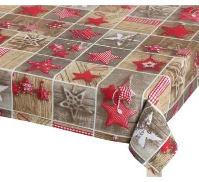 Obrázek produktu pro Ubrus VÁNOCE - 120x140 cm - Béžová,Červená,Bílá