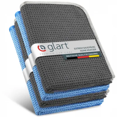 Immagine prodotto di Glart H47TB – Set di 4 panni in microfibra, 70x40 cm, ideali per la cucina, per vetri e altre superfici