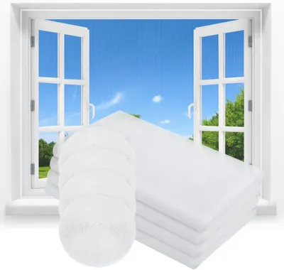 Imagen del producto de Mosquiteras para ventanas, juego de 4 unidades, 1,3 m x 1,5 m, autoadhesivas, para protección contra insectos