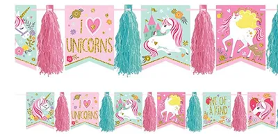 Immagine prodotto di amscan GIRLANDE UNICORN MIT QUASTEN QUASTEN