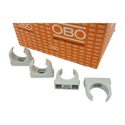 Produktbild von 20 Stück OBO Bettermann Quickschellen Rohrschellen lichtgrau M32