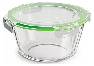 Produktbild von Curver Curver - Runde Glasschale mit Deckel - 1L - 18,5 x 18,5 x 9 cm