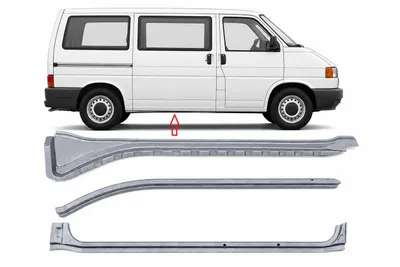 Produktbild von 3x Reparaturblech Schiebetür SET VW Transporter T4 1990-2003 Schweller verzinkt, KI-generiertes Bild
