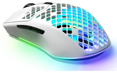 Obrázok produktu pre Steelseries Aerox 3 Wireless, Pravoruké, Optický, RF Wireless + Bluetooth, 18000 DPI, 1 ms, Biela