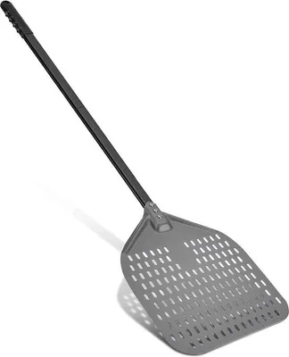 Immagine prodotto di Paletta per pizza in alluminio 30 x 39 cm con manico lungo e rimovibile da 120 cm per cuocere la pizza